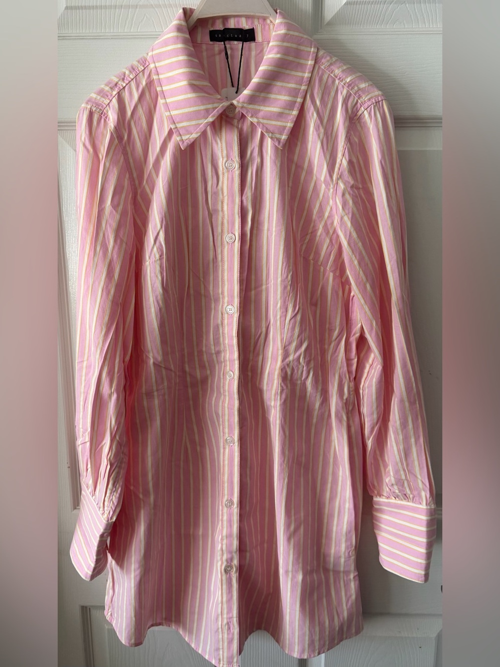 NWT Sanctuary Pink Striped Shirt Dress